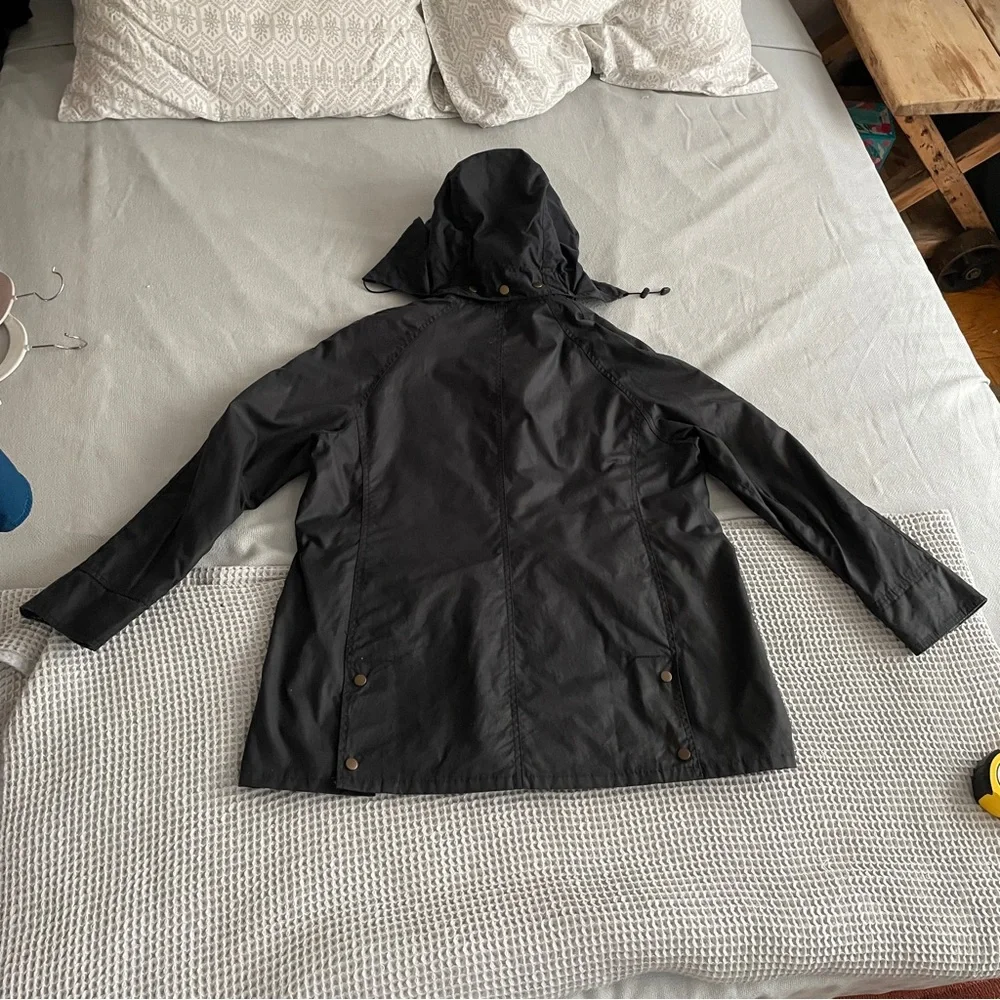 BARBOUR LIBERTY BEADNELL WAX COTTON HOODED JACKET, EUC. US 14 UK 18 - Picture 8 of 16